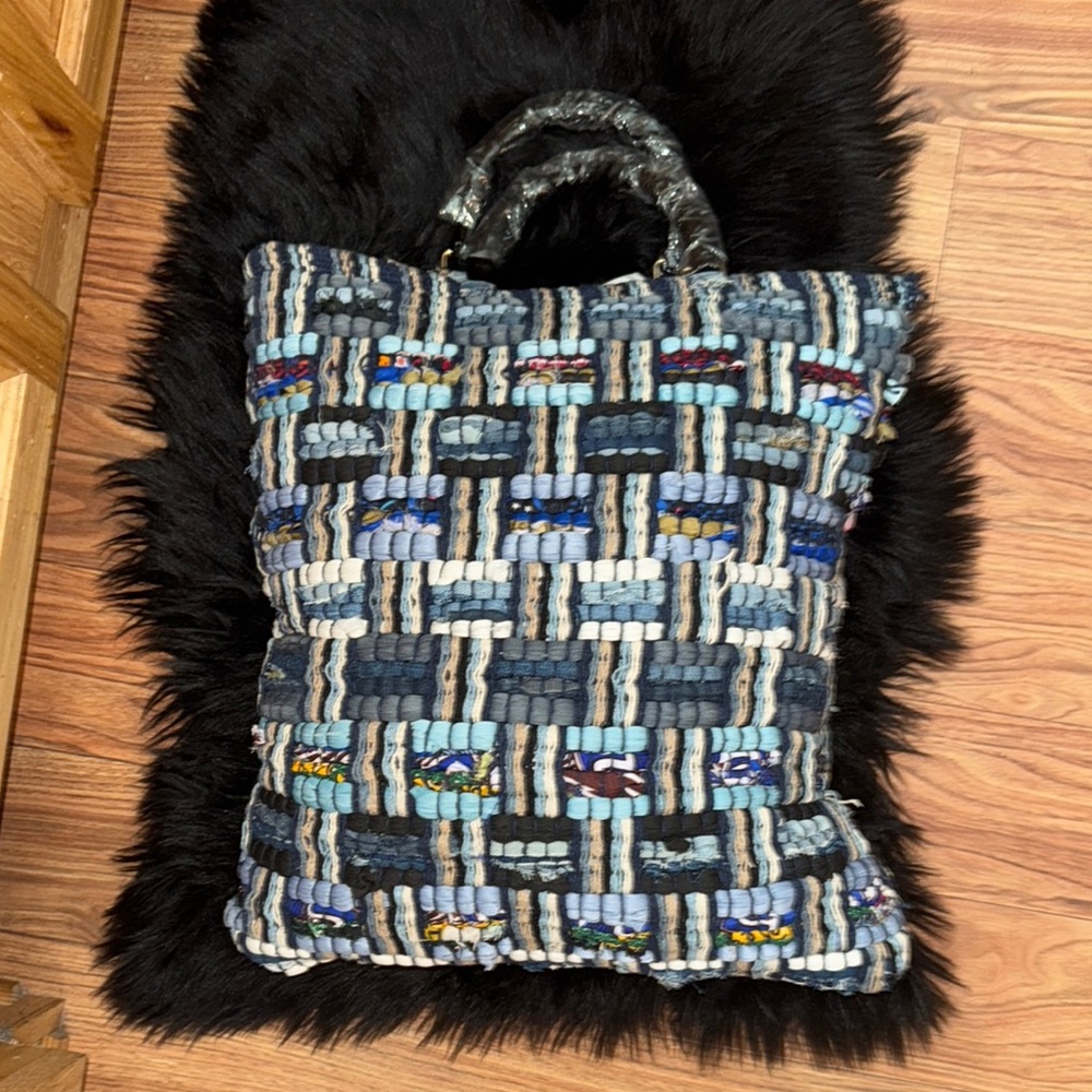 Queen Denim Patchwork Tote Bag - Picture 2 of 10